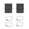 2Pieces Round Duct Pipe Connectors Set 60mm/75mm Includes Sturdy Clamps for Efficient Airflows In Heating Applications