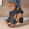 Comfortable Women's Platform Sandals with Open Toe and Slingback Wedge for Summer Vacation