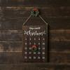 Artisanal Oaken Christmas Clock Calendar Wall Suspended For Kids Participatory Holiday Activity