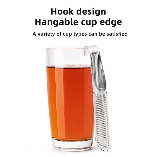 Tea Infuser Strainer Stainless Steel Bags Loose Leaf Filter with Hanging Hook Handle Multifunctional Tea Steeper for Tea Spices