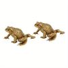 Feng Shui Copper Pocket Money Toad Fortune Brass Toad Figurine Indoor/Outdoor Decorative Statue No Electricity Required