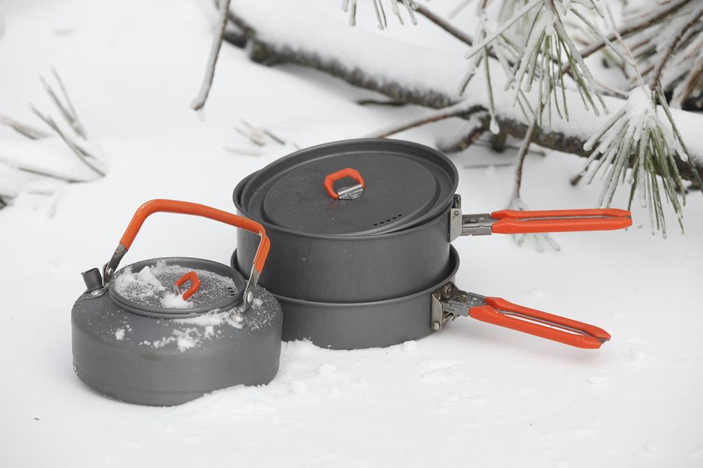 Fire-Maple FEAST2 Aluminum Cooktop, Frying Pan, and Kettle Set for 2-3 People [Official Japanese Product] 3-Year Warranty