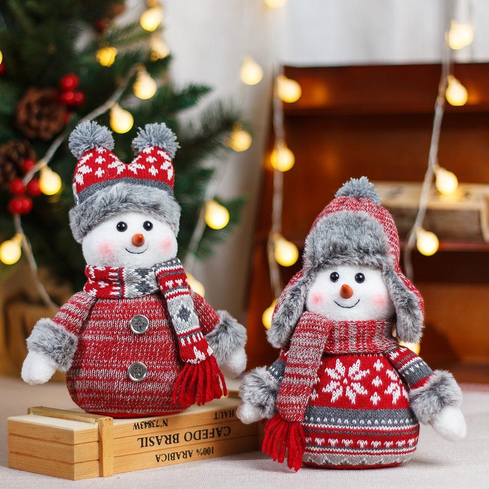 Exquisite Snow Doll Portable Christmas Fabric Doll Christmas Decorations Pendant  Kids Gift
