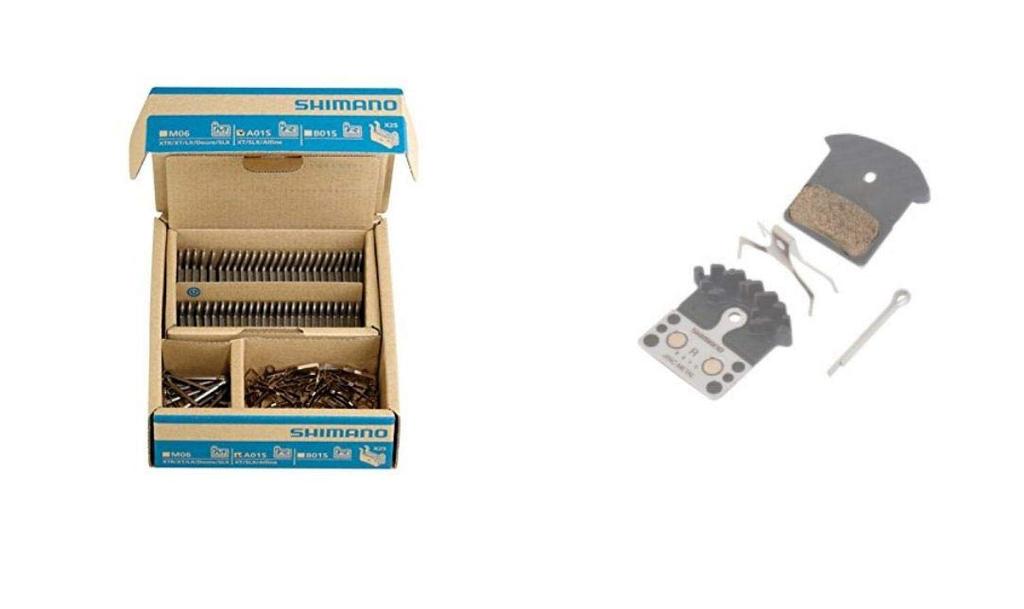 SHIMANO Ремонтные детали Дисковые тормозные колодки J04C Металлические с ребрами для мастерских Y8LW98031 Полуоптовые партии (25 пар)