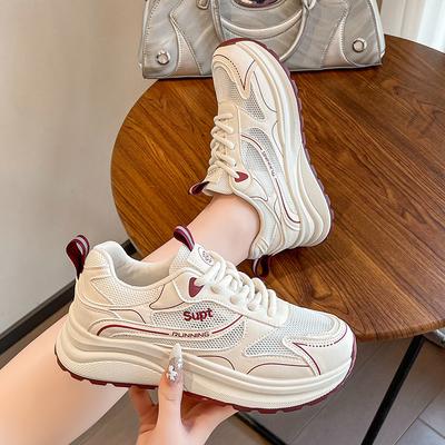 Женские модные кроссовки 2025 Новые повседневные кроссовки для бега Дизайн Роскошная женская обувь Дышащие теннисные туфли Обувь на платформе