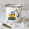 Персонализированная кружка для кофе с рисунком экскаватора Креативная эмалевая кружка для воды Оригинальные кружки Друзья Кофейные чашки для сублимации Cupshe