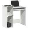 VidaXL Desk with Shelves White 84x40x78 Cm Engineered Wood, Computer Desk, Standing Desk, Desk with Storage, 860445