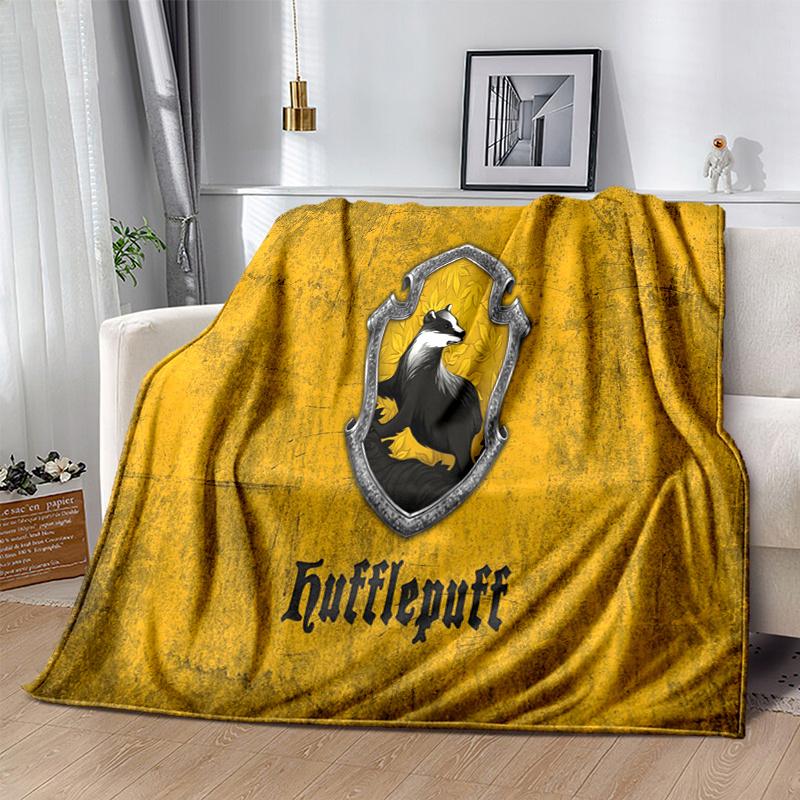 Hufflepuff Crest Wall Art - Harry Potter DecorPrint Blanket, Soft Blanket For Sofa Office Bed And Travelling Daughter Birthday Gift esj151