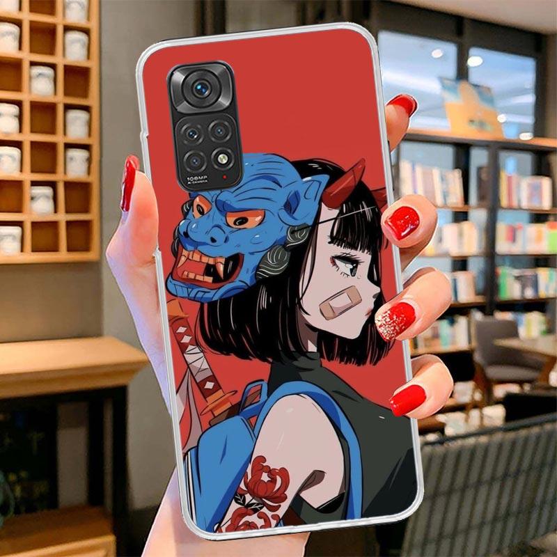 Japanese Style Anime Girl Cover Phone Case For Xiaomi Redmi Note 15 14 13 12 11 10 Pro Plus 14S 12S 11S 11T 11E 10S Soft Fundas