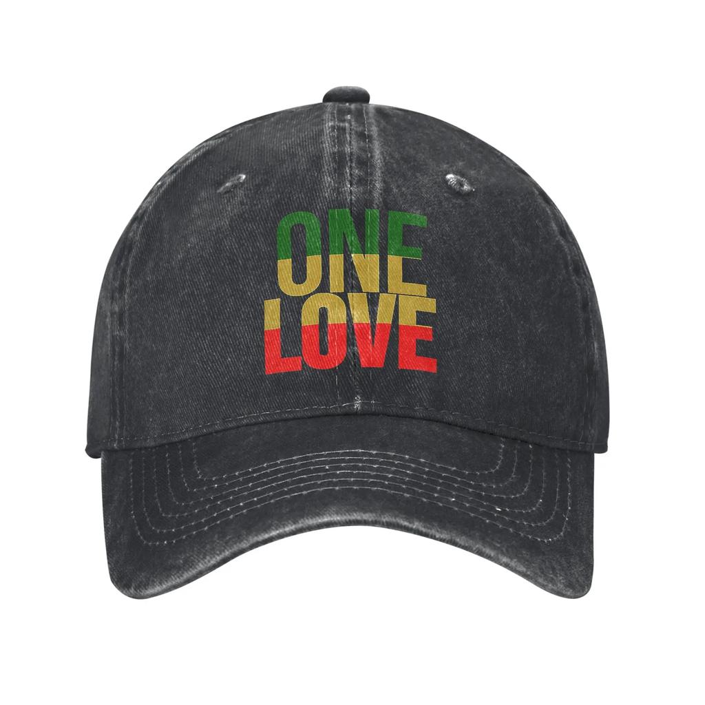 Харадзюку Винтажный Стиль Искусство Боб Марли One Love Джинсовая Ткань Кепка Повседневные Бейсболки Регулируемая Шляпа Летние Унисекс Бейсболки