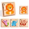 Wooden Wooden Animals Puzzle Matching Educational Traffic Wood Puzzle 3D Logical Thinking Educational Jigsaw Girls Boys