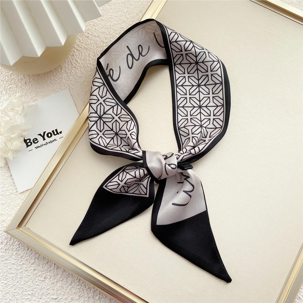 Новые шарфы Шелковые шарфы Женские весенние и осенние длинные декоративные профессиональные шарфы Летние тонкие стили в сочетании с рубашками Стильные