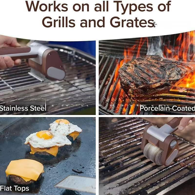 Беспроводная щетка для гриля BBQ из нержавеющей стали - Очиститель-ролик пищевого качества