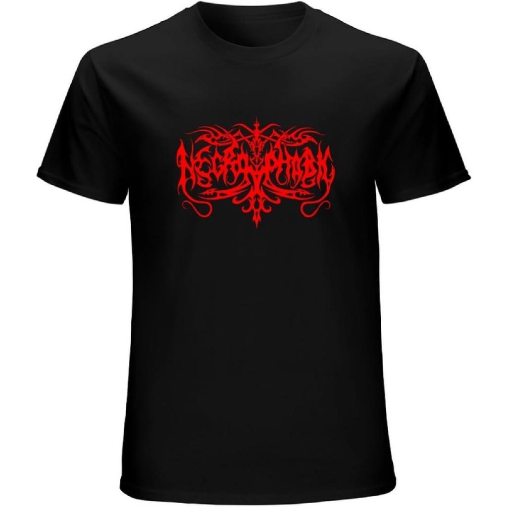 Beigua Death Metal Некрофобный Логотип Группы Мужская Белая Футболка Черный