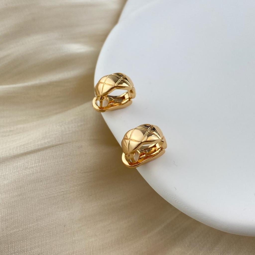 Серьги-ромбы глянцевые женские из 18-каратного розового золота, премиальное издание Seiko, серебряные серьги в полоску с бриллиантами