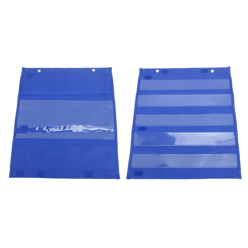 Магнитный настенный карманный органайзер 5 рядов прозрачный карманный органайзер для расписания для дома, школы, классных занятий синий