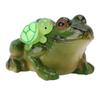 Милая забавная фигурка лягушки из смолы, скульптура лягушки с черепахой для украшения патио, сада