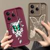 Чехол для телефона с принтом бабочки для Xiaomi 14T 13T Pro Poco X7 F6 X6 Redmi Note 14 13 Pro 12 11 Мягкий силиконовый противоударный матовый бампер TPU