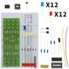NE555 CD4017 IC светодиодные электронные фонари комплекты красный синий двухцветный DIY комплект стробоскоп электронный костюм мигающие огни компоненты DIY