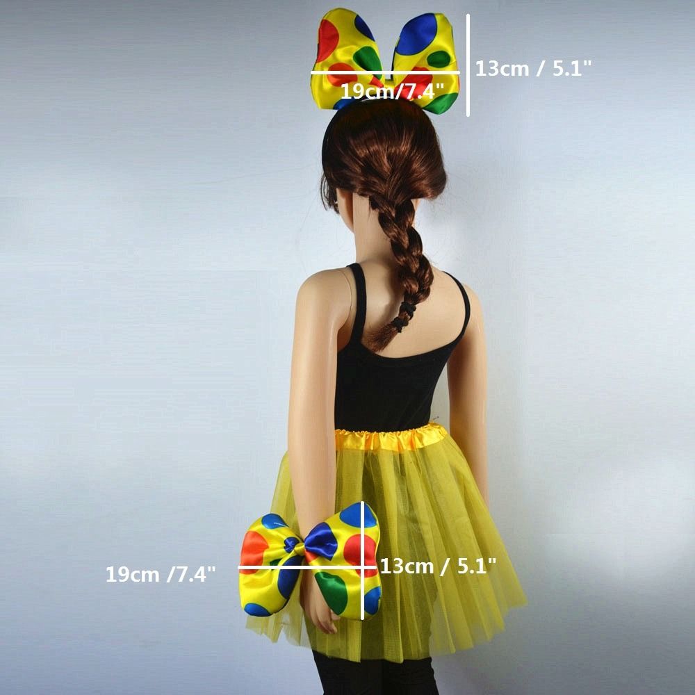 Cloth Headbands for Women Polka Dots Clown Hat Cosplay Props Clown Accessories Christmas