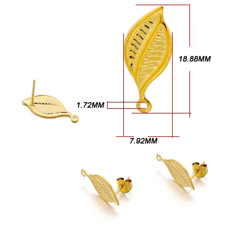 10 шт., геометрические круглые серьги-гвоздики из нержавеющей стали, серьги-гвоздики золотого цвета с цветком, базовый разъем для DIY, аксессуары для изготовления ювелирных изделий