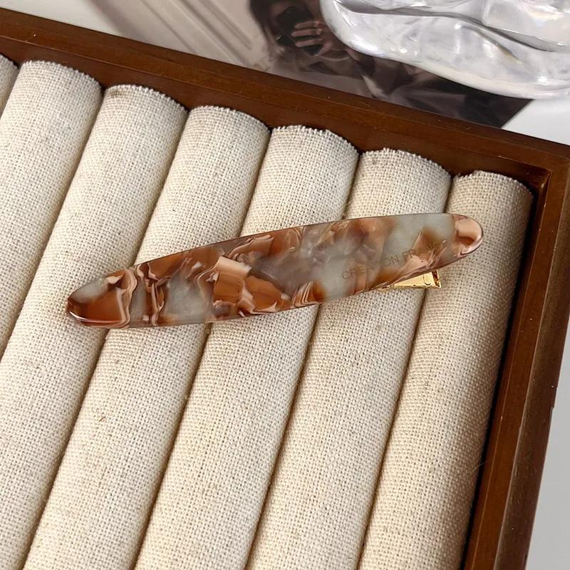 Ретро Ацетат Геометрия Заколка Леопардовая Заколка для Волос для Женщин Девушек Милые Красочные Заколки    Зажим для Челки Модные Аксессуары для Волос