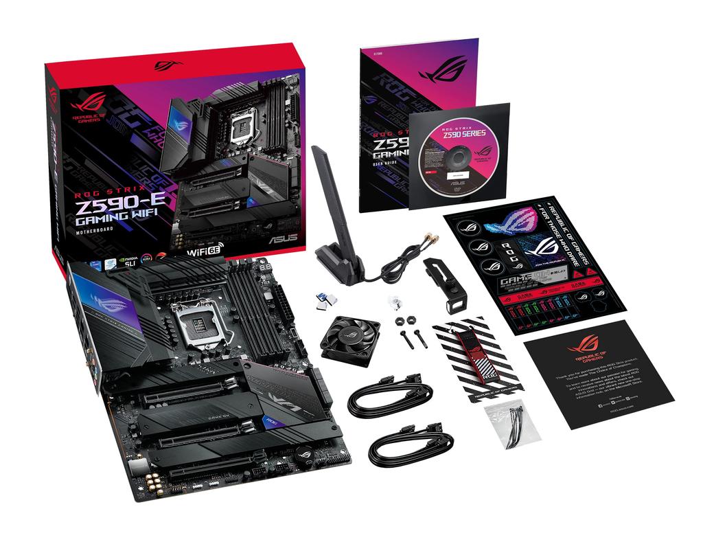 ASUS INTEL поколение процессоров совместимый Z590 чипсет материнская плата ATX ROG STRIX GAMING WIFI авторизованный дистрибьютор 10/11 (LGA1200) Z590-E [Отечественный