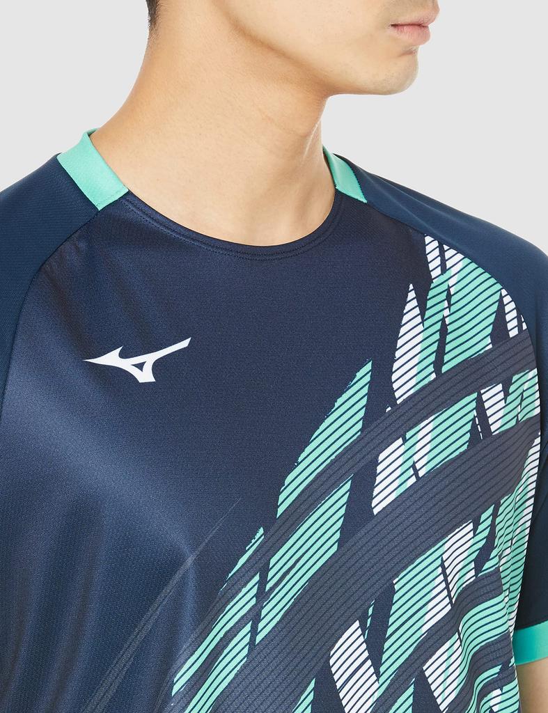 Теннисная одежда Игровая рубашка Пот Впитывающая Быстросохнущая Dynamotion Fit Бадминтон 62JA2502 Платье Темно-синее S [Mizuno]