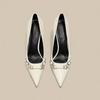 Thin heel light ripe single shoes 2025 autumn and winter new French temperament high-end beautiful pointed black high heels women