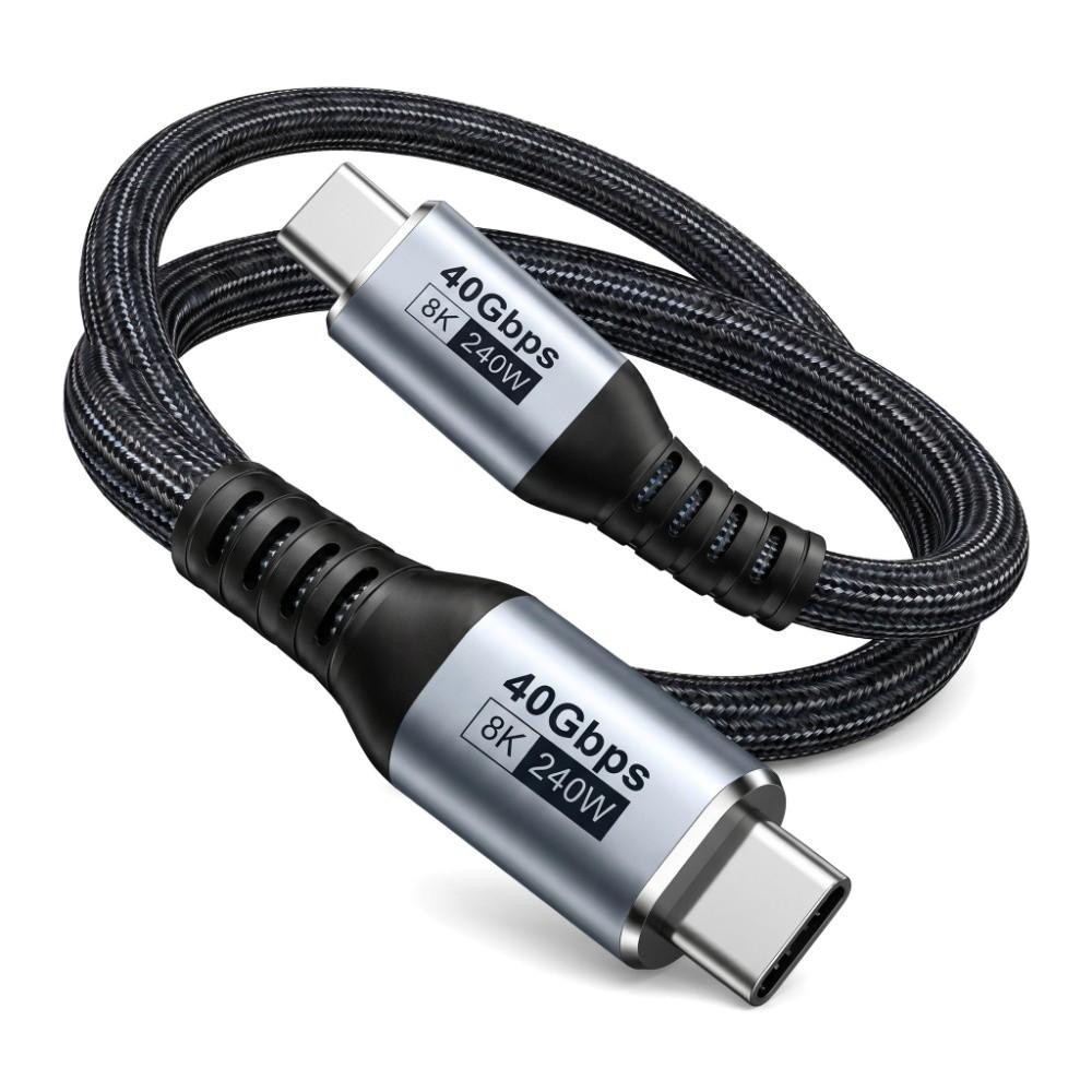 40Gbps Dual Type-C Charging Cable 8K@60HZ USB C Video Cable USB4 Data Cord for Phone Laptop PC