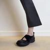Retro Cross Belt Shallow Mouth Mary Jane Single Shoes New Comfortable and Lightweight Ballet Small Leather Shoes