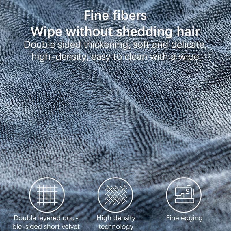 Twisted Microfiber Car Cleaning Towel Double-Sided Super Absorbent Car Wash Cleaning Cloth Scratch Proof Soft Lint Towels