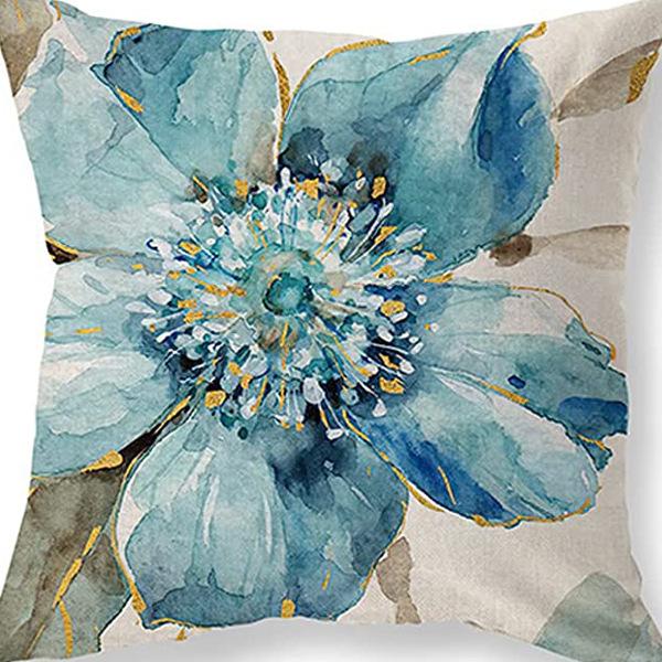 Ретро Американский Растительный Цветочный Принт Льняная Наволочка Гостиная Диван Автомобильная Подушка Подушка