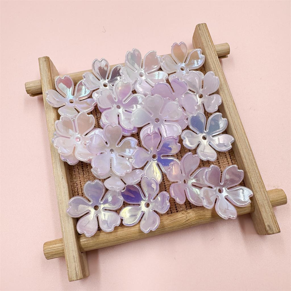 Высококачественное ожерелье из бусин, браслет ручной работы для изготовления ювелирных изделий, разноцветные цветы, 20 шт. акриловых рассыпных бусин, DIY фурнитура