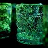 Стакан для виски Kubakasa Ryukyu Glass - Сувенир с Окинавы - Стекло 'Светлячок Коралл' с Флюоритом - Светится в Воде