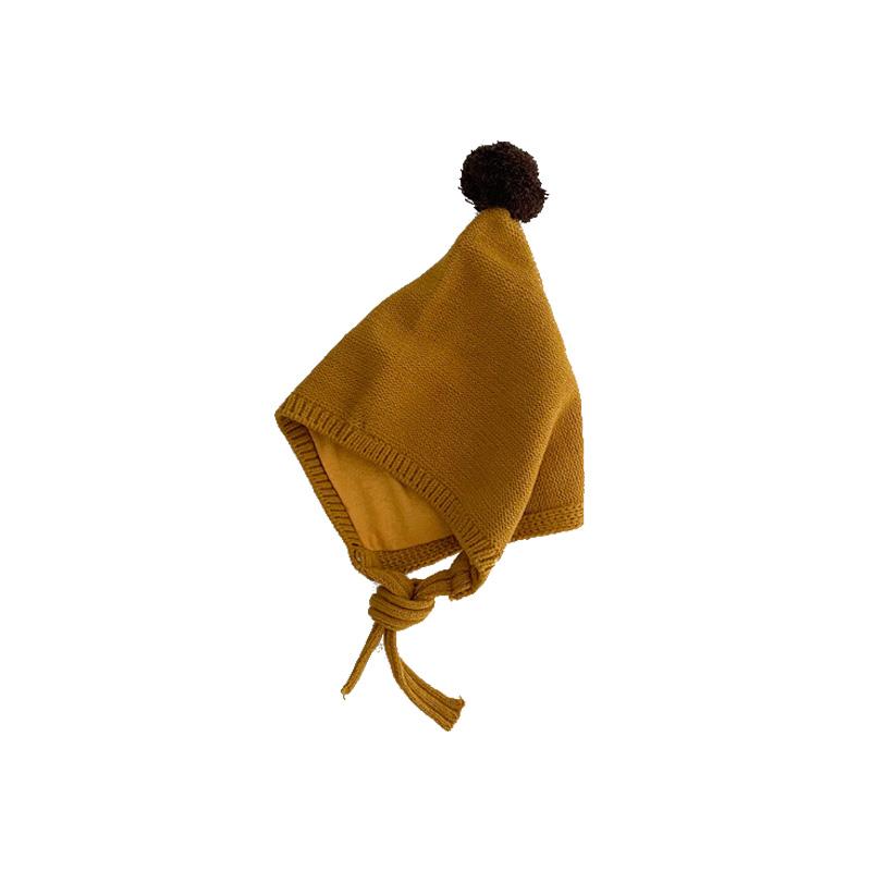 Kids Knit Hat Cute Soft Warm Plush Ball Baby Ear Cap Winter Ear Protection Caps Beanie Hat For Newborn Baby Toddler Boys Hats