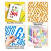 Yousheng 500 Pcs Letter Stickers 2 Inch Self Adhesive PVC Stickers Waterproof Alphabet Decals Mailbox Numbers Labels for Water Bottle Classroom Car