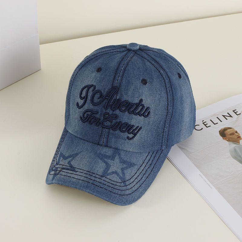Cowboy hat casual cap summer ladies visor spring and autumn new outdoor embroidery letter versatile hat