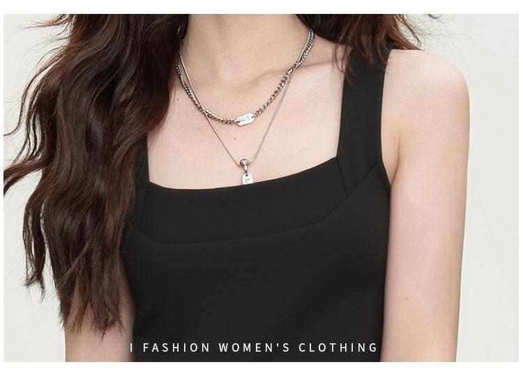 Summer Solid Color Versatile Sleeveless Tight Fitting Short Vest