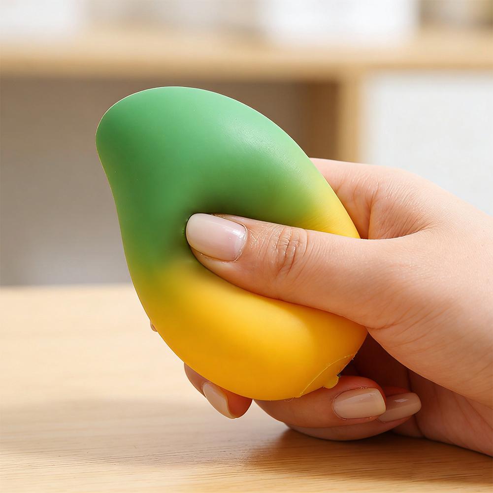 Peanut Stress Ball Crunchy Squeeze Ball Squishy Toy Buttery-Soft Feel Fidget Strawberry And Mango Squeeze Toy Asmr Sensory