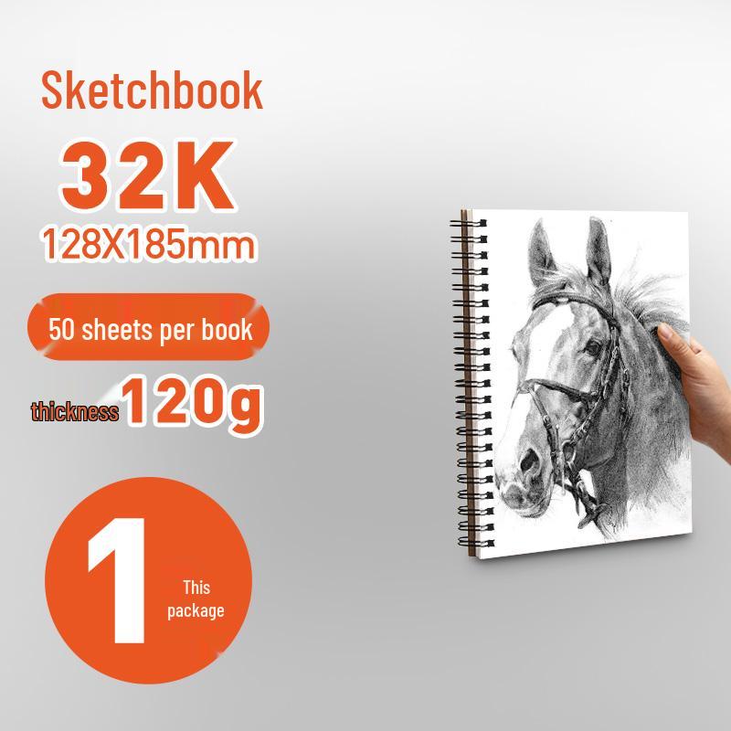 Portable A4 Sketchbook for Art Students - 16K/32K Sizes for Drawing & Sketching