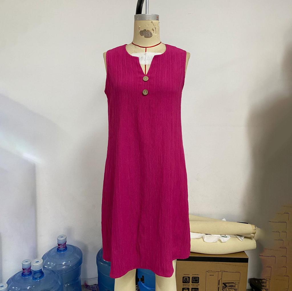 Весна-лето Женские облегающие короткие платья без рукавов с V-образным вырезом и высокой талией, однотонные платья средней длины с жилеткой S-XL