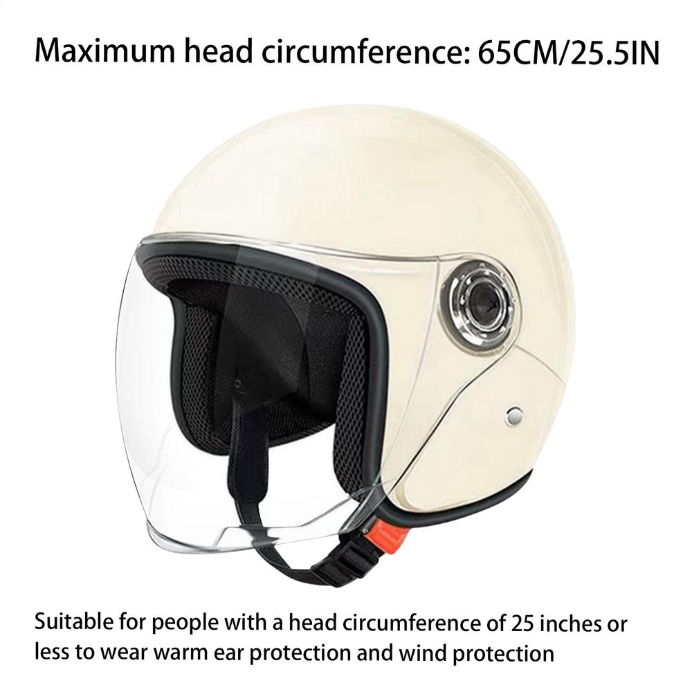 Lightweight Motorcycle Helmet Half Face Moped Helmet Protective Gear With Visor For Women Men Adventure Outdoor Riding Scooter