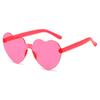 Transparent Jelly Color Love Heart Sunglasses For Men And Women Peach Heart Sunglasses