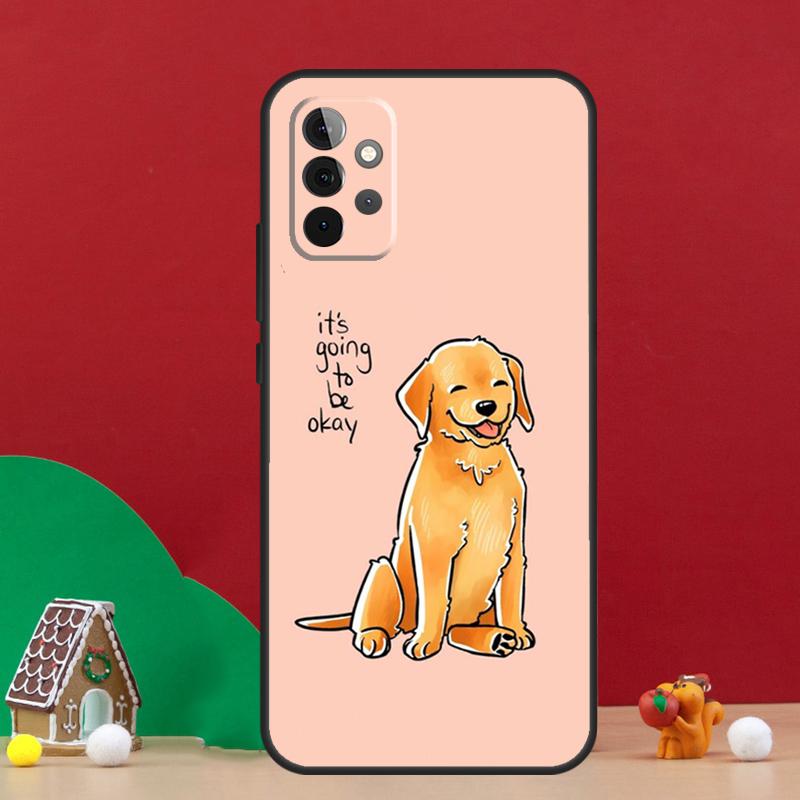Мультяшный чехол с золотистым ретривером для Samsung Galaxy A55 A52 A32 A12 A33 A06 A16 A26 A36 A56 A15 A53 A13 A34 A54 A14 A17