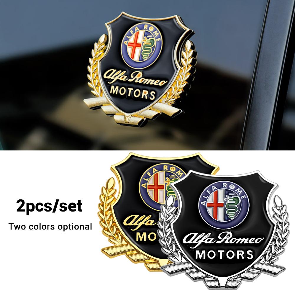 PRTZU1 3D Car metal badge sticker Markings Decorative Body car accessories For Alfa Romeo Giulia Stelvio Giulietta Tonale Disco Volante