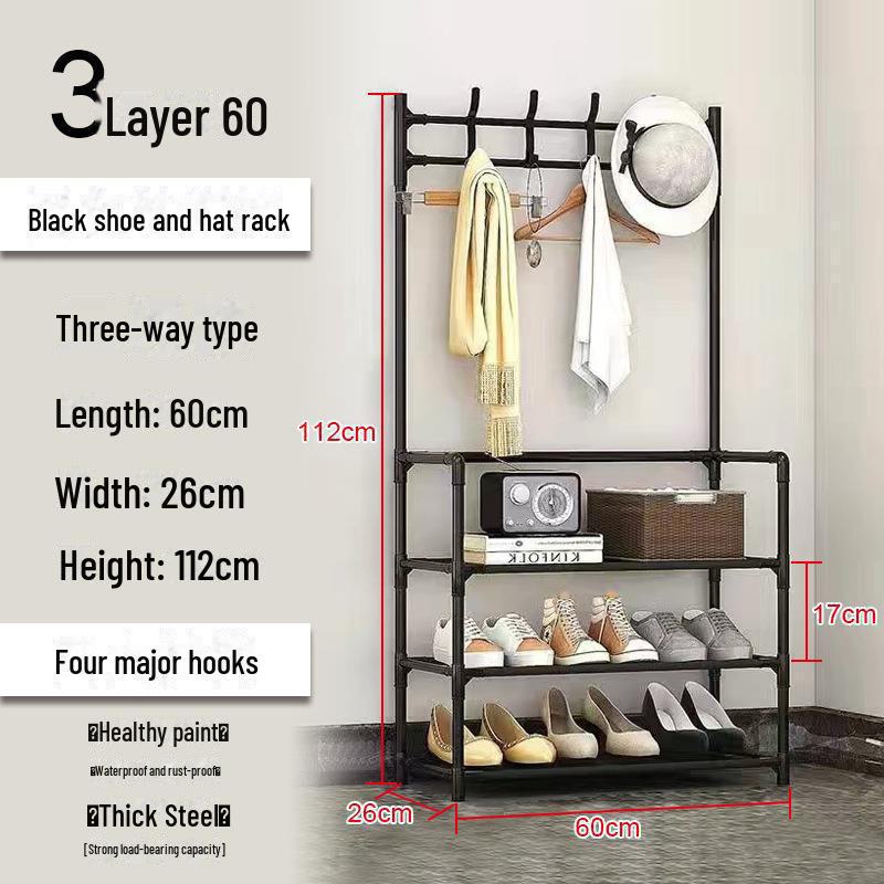 Стойка для обуви и шляп: Многоуровневый, экономящий место, напольный шкаф для хранения вещей на двери спальни