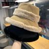 Winter Plush Thick Warm Fisherman Hat for Women's Casual Versatile Bucket Hat