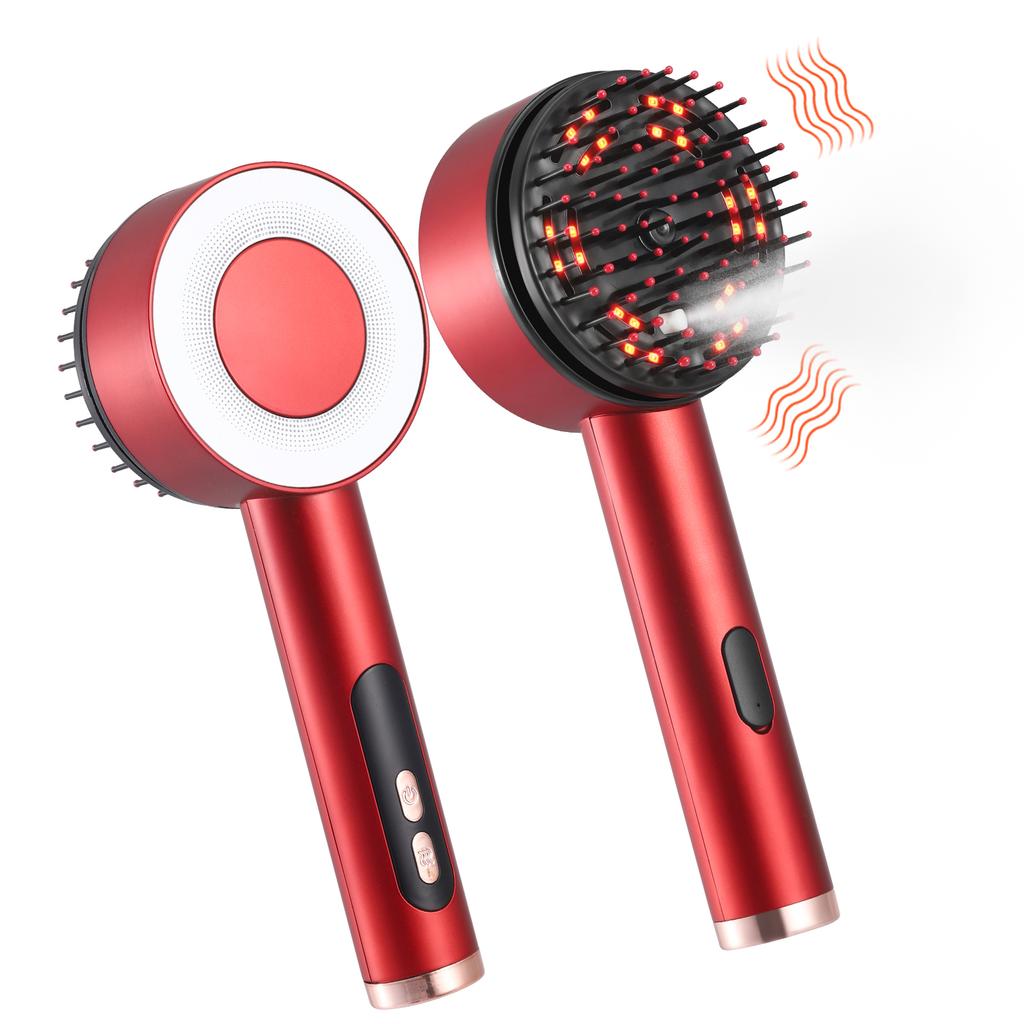Electric Vibration Massage Comb Red Light Therapy Hair Growth Massage Scalp Brush Anti Hair Loss Liquid Oil Applicator Hair Care