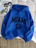 Children's hooded sweatshirt Miami retro letter logo print boys' and girls' comfortable daily street turtleneck sweatshirt